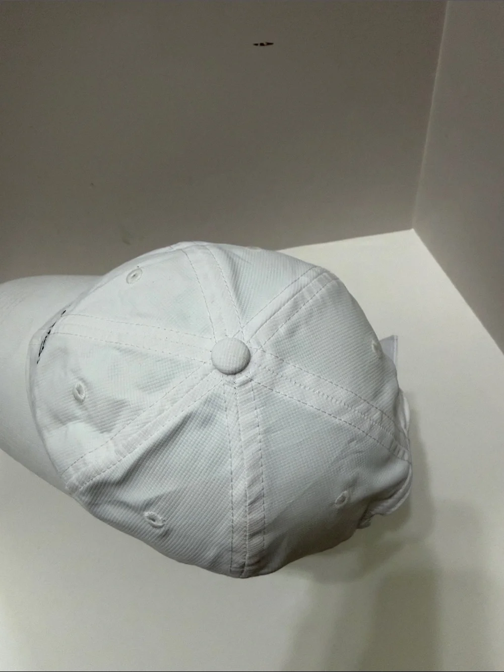 White Embroidered Crest Baseball Cap